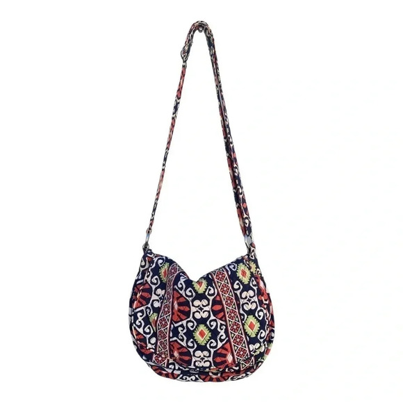 Vera Bradley Sun Valley RETIRED Print Crossbody Bag Southwest Orange Navy Sz OS - Picture 2 of 12